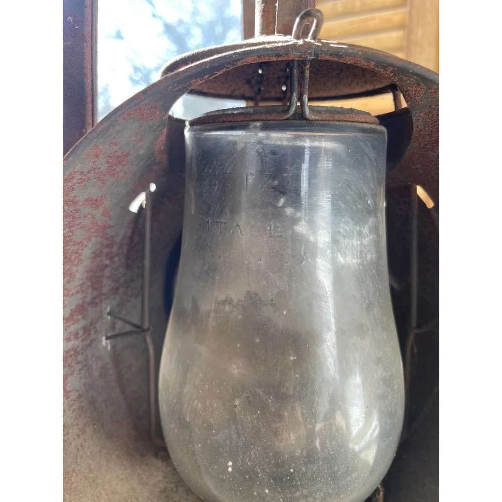 Antique 1900's Dietz Acme Track Walker Inspector Railroad Train Lamp Patina Rust